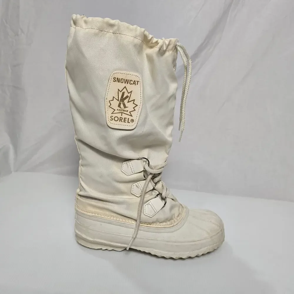Vintage Sorel Kaufman Snowcat Canada Boots Women 6 Insulated Winter Gorpcore Ski